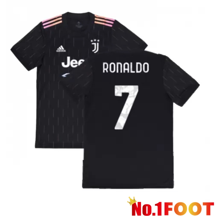 Juventus (RONALDO 7) Kids Away Jersey Black 2021/2022