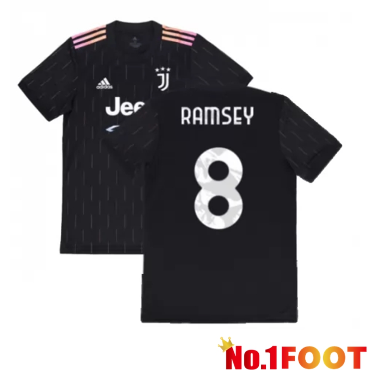 Juventus (Ramsey 8) Kids Away Jersey Black 2021/2022 - Click Image to Close