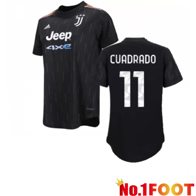 Juventus (CUADRADO 11) Womens Away Jersey Black 2021/2022