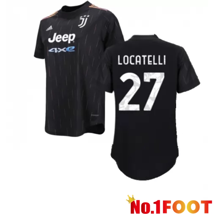 Juventus (LOCATELLI 27) Womens Away Jersey Black 2021/2022