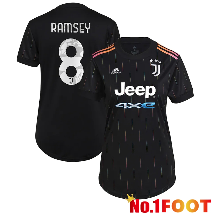 Juventus (Ramsey 8) Womens Away Jersey Black 2021/2022