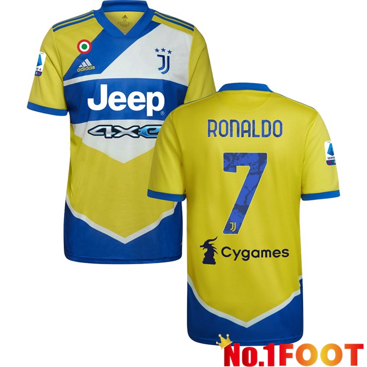 Juventus (RONALDO 7) Third Jersey Yellow 2021/2022 - Click Image to Close