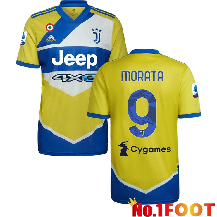 Juventus (MORATA 9) Third Jersey Yellow 2021/2022 - Click Image to Close