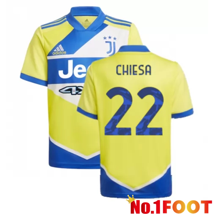 Juventus (CHIESA 22) Kids Third Jersey Yellow 2021/2022