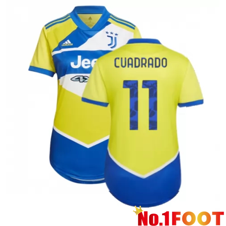 Juventus (CUADRADO 11) Womens Third Jersey Yellow 2021/2022