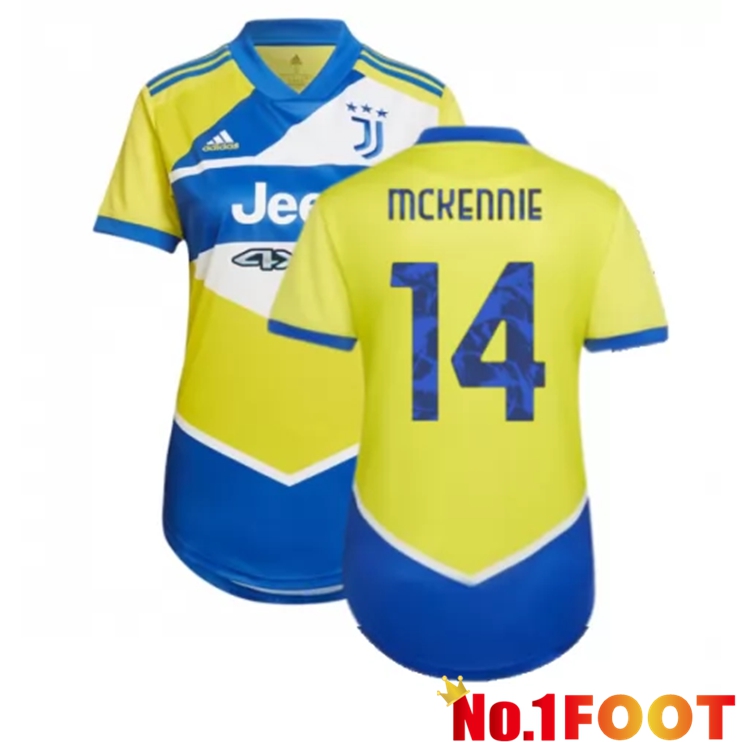 Juventus (McKENNIE 14) Womens Third Jersey Yellow 2021/2022 - Click Image to Close