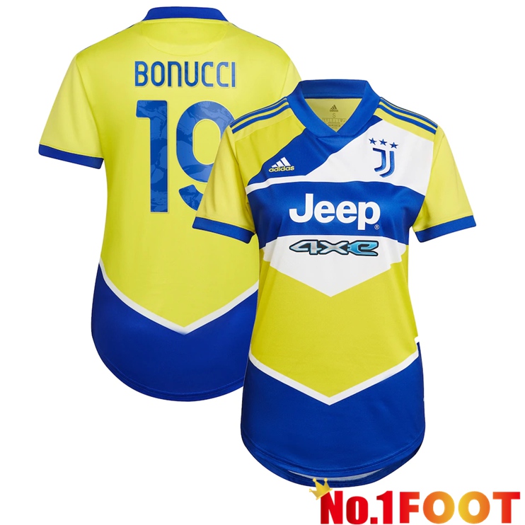 Juventus (Bonucci 19) Womens Third Jersey Yellow 2021/2022