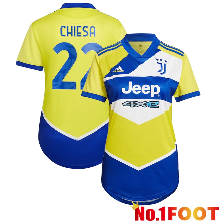 Juventus (CHIESA 22) Womens Third Jersey Yellow 2021/2022