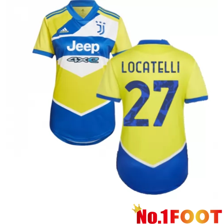 Juventus (LOCATELLI 27) Womens Third Jersey Yellow 2021/2022