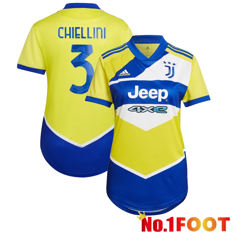 Juventus (CHIELLINI 3) Womens Third Jersey Yellow 2021/2022