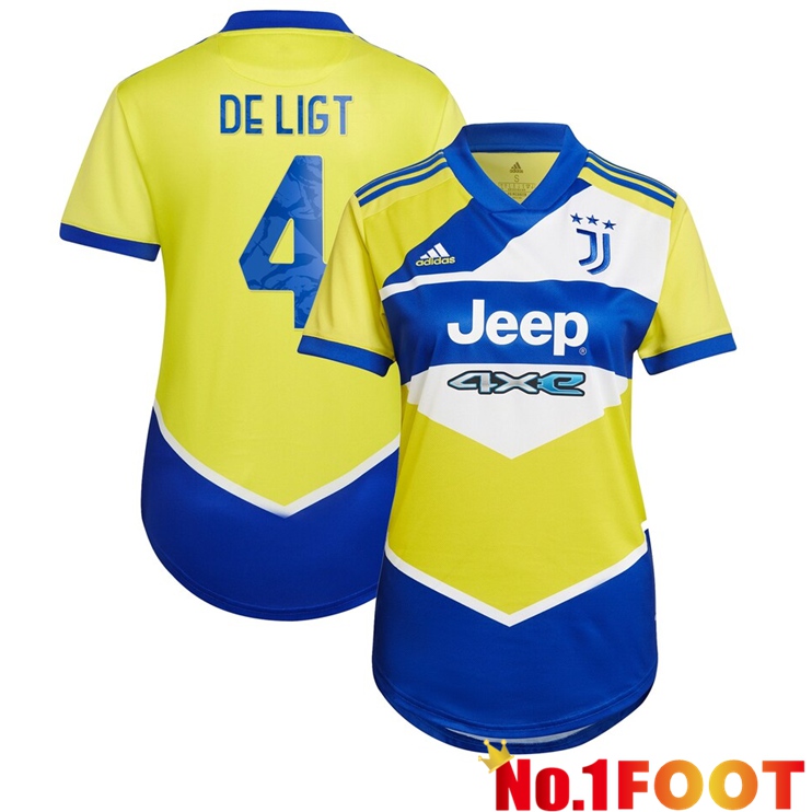 Juventus (De Ligt 4) Womens Third Jersey Yellow 2021/2022