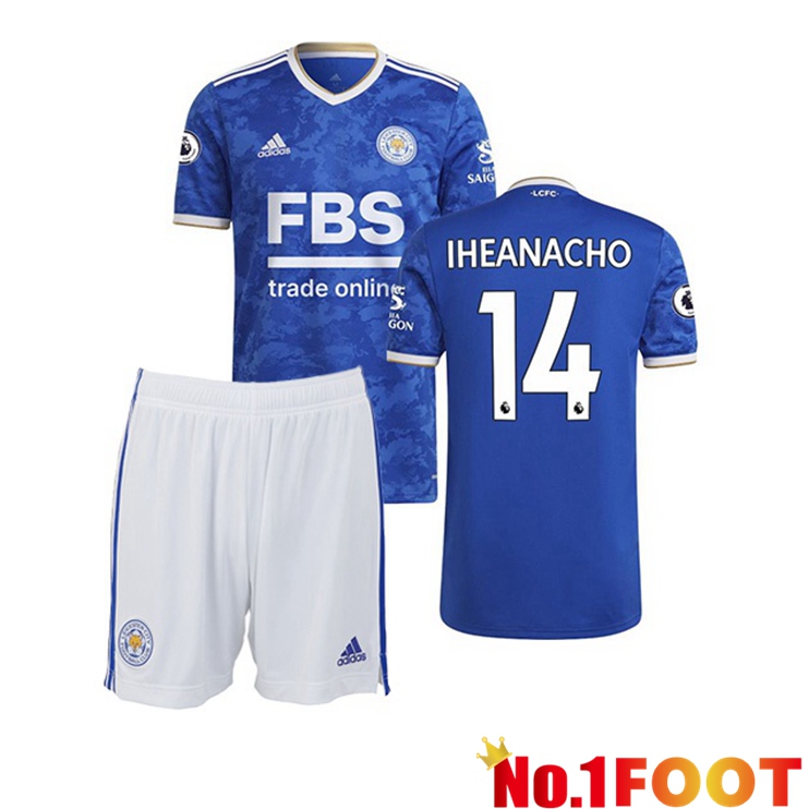 Leicester City (IHEANACHO 14) Kids Home Jersey Blue 2021/22