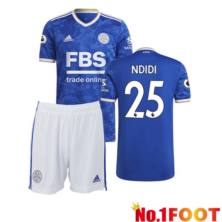 Leicester City (NDIDI 25) Kids Home Jersey Blue 2021/22