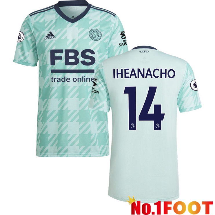 Leicester City (IHEANACHO 14) Away Jersey Light Green 2021/2022