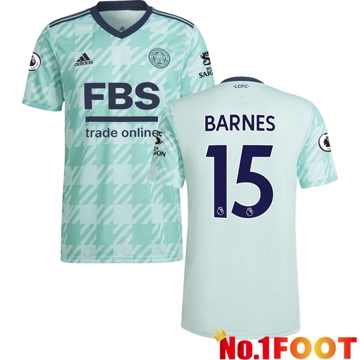 Leicester City (BARNES 15) Away Jersey Light Green 2021/2022