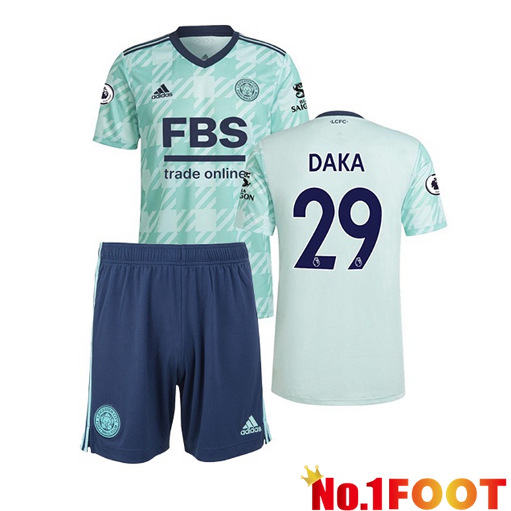 Leicester City (DAKA 29) Kids Away Jersey Green 2021/22