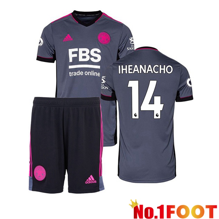 Leicester City (IHEANACHO 14) Kids Third Jersey Grey 2021/22