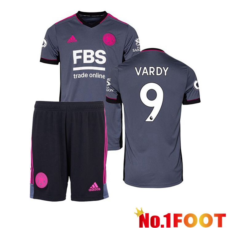 Leicester City (VARDY 9) Kids Third Jersey Grey 2021/22