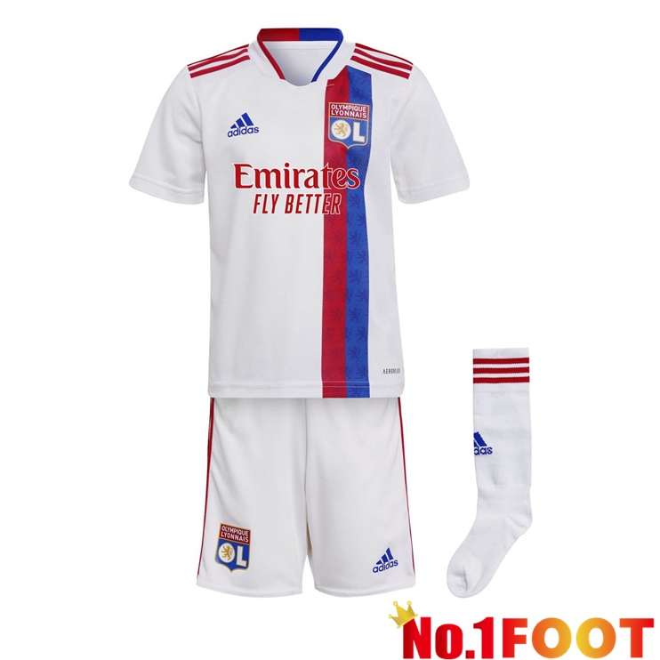 Olympique Lyon Kids Home Jersey White 2021/2022