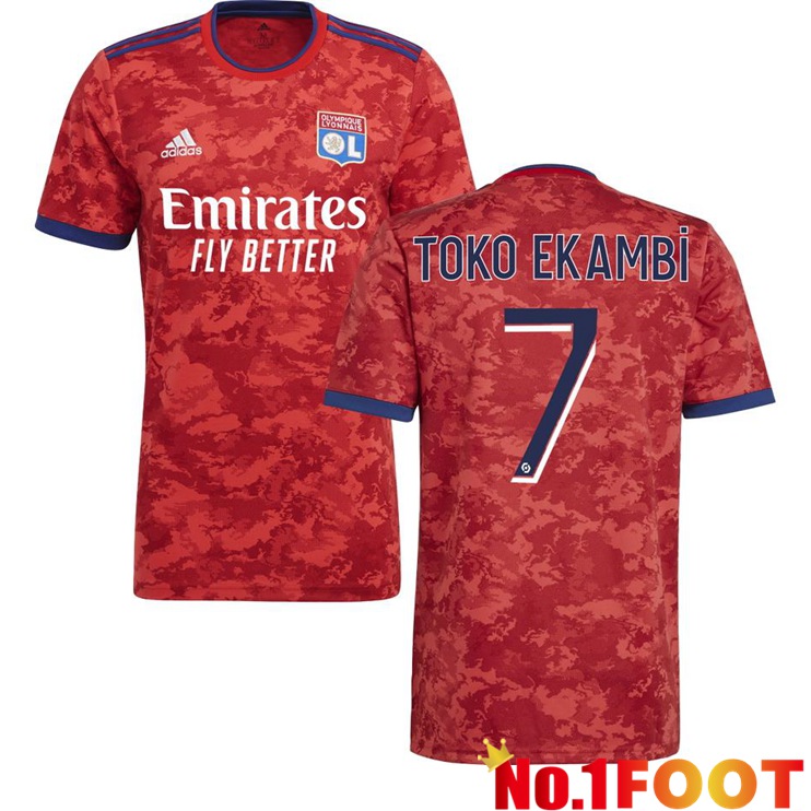 Olympique Lyon (TOKO EKAMBI 7) Away Jersey Red 2021/2022