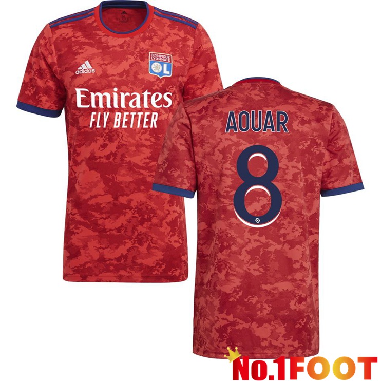 Olympique Lyon (AOUAR 8) Away Jersey Red 2021/2022