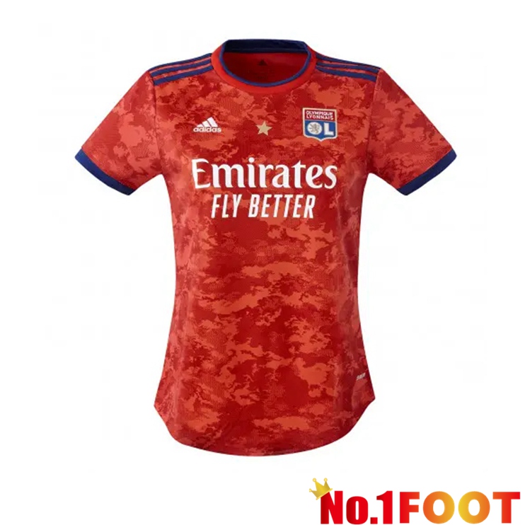 Olympique Lyon Womens Away Jersey Red 2021/2022