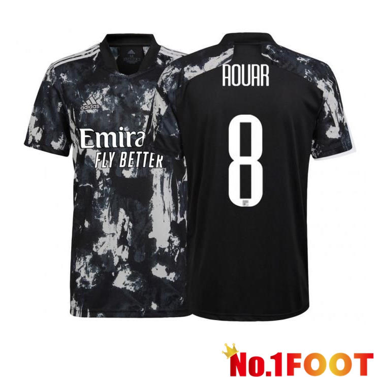 Olympique Lyon (AOUAR 8) Third Jersey Black 2021/2022