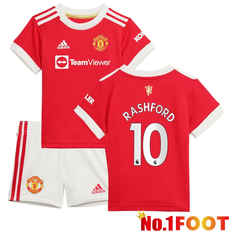 Manchester United (RASHFORD 10) Kids Home Jersey Red 2021/2022