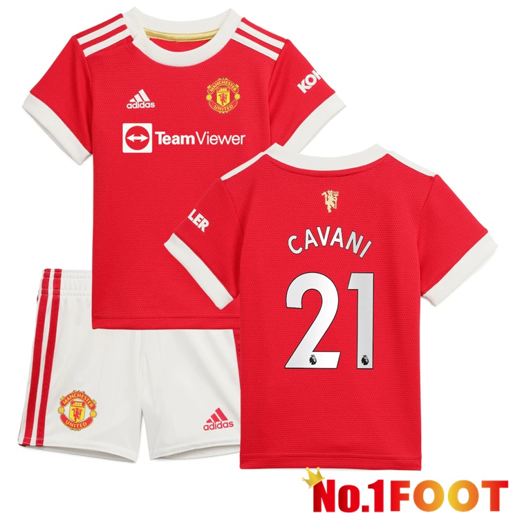 Manchester United (CAVANI 21) Kids Home Jersey Red 2021/2022