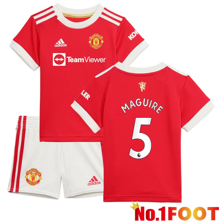 Manchester United (MAGUIRE 5) Kids Home Jersey Red 2021/2022