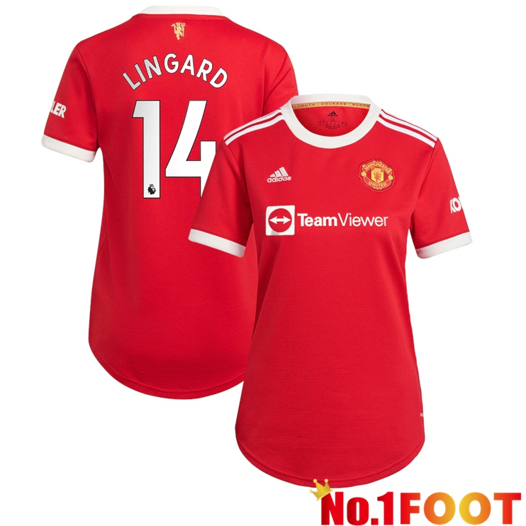 Manchester United (Lingard 14) Womens Home Jersey Red 2021/2022