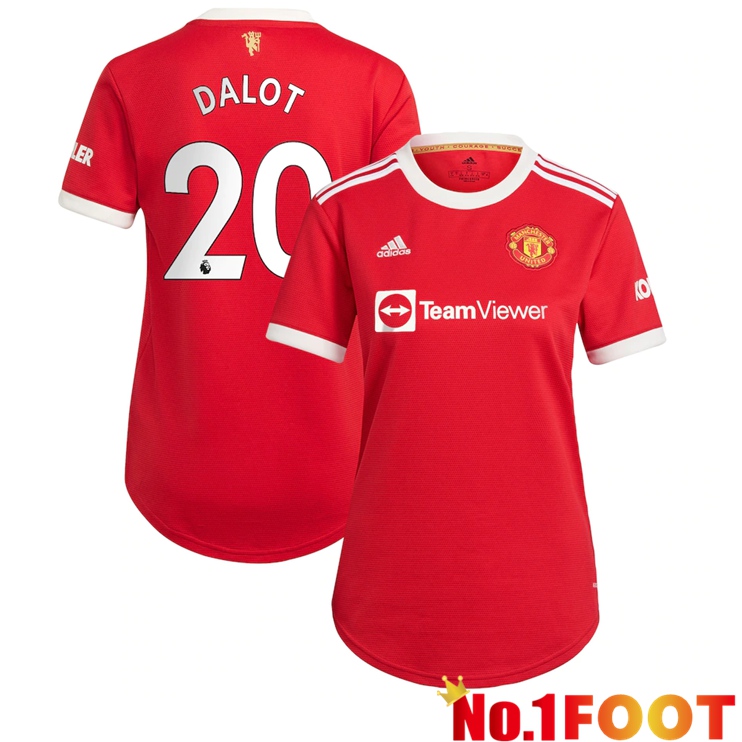 Manchester United (Dalot 20) Womens Home Jersey Red 2021/2022