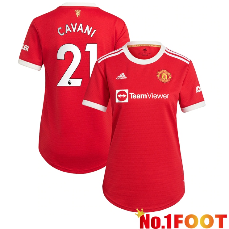 Manchester United (CAVANI 21) Womens Home Jersey Red 2021/2022