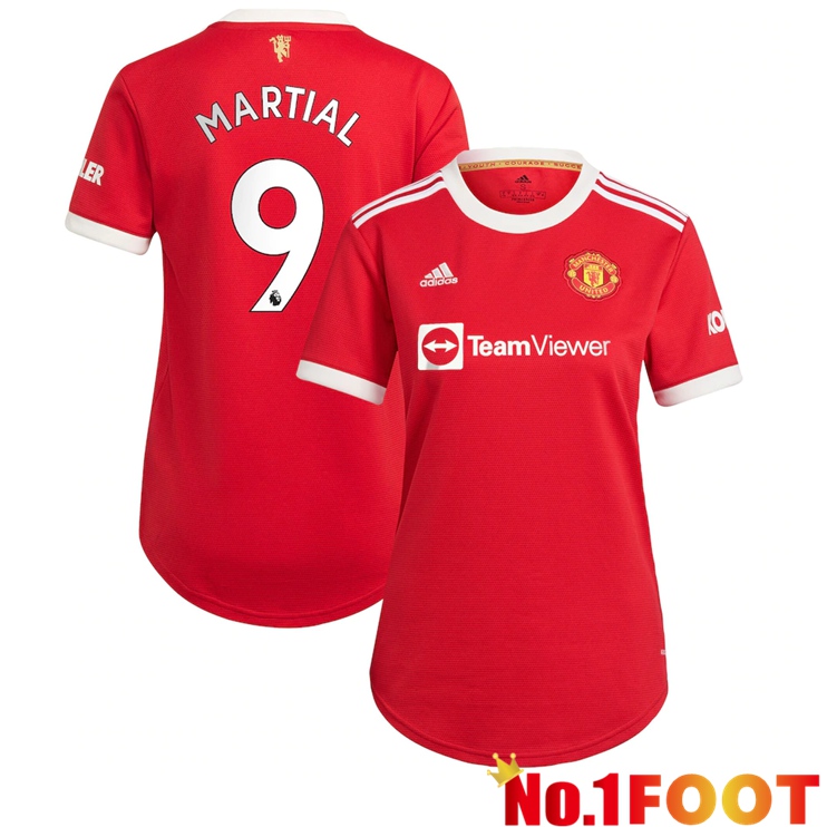 Manchester United (MARTIAL 9) Womens Home Jersey Red 2021/2022