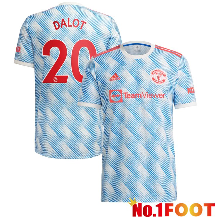 Manchester United (Dalot 20) Away Jersey Blue/White 2021/2022