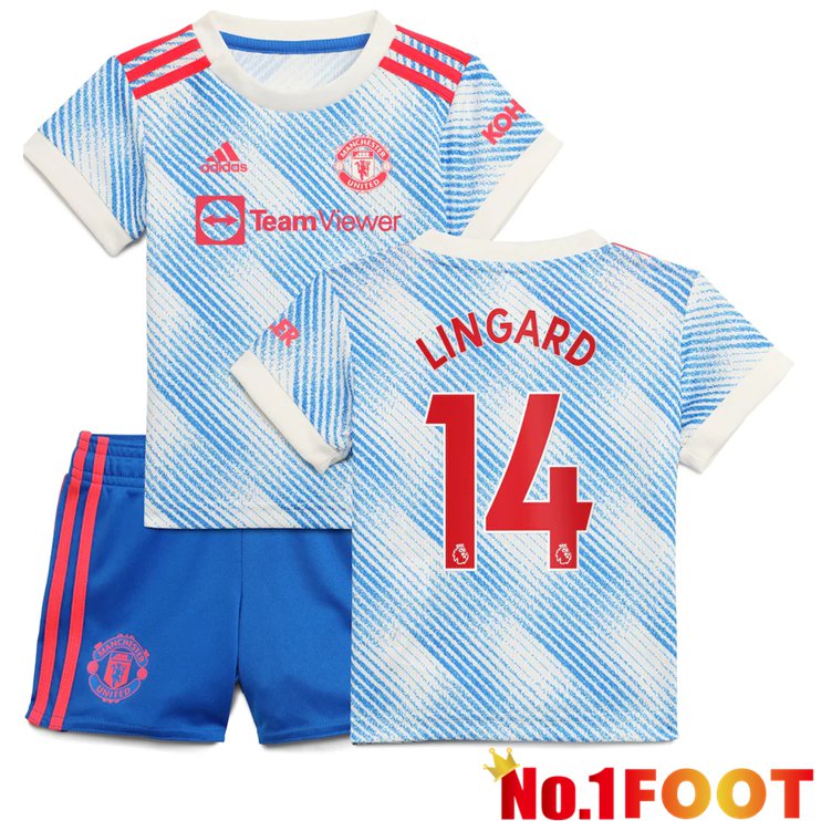 Manchester United (Lingard 14) Kids Away Jersey Blue/White 2021/2022