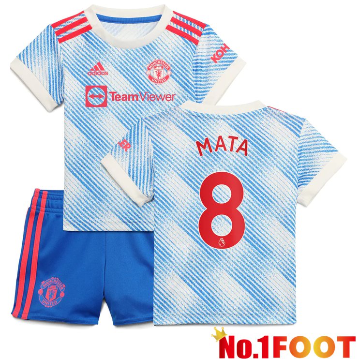 Manchester United (MATA 8) Kids Away Jersey Blue/White 2021/2022