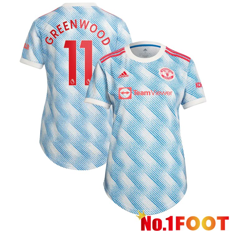 Manchester United (GREENWOOD 11) Womens Away Jersey Blue/White 2021/2022