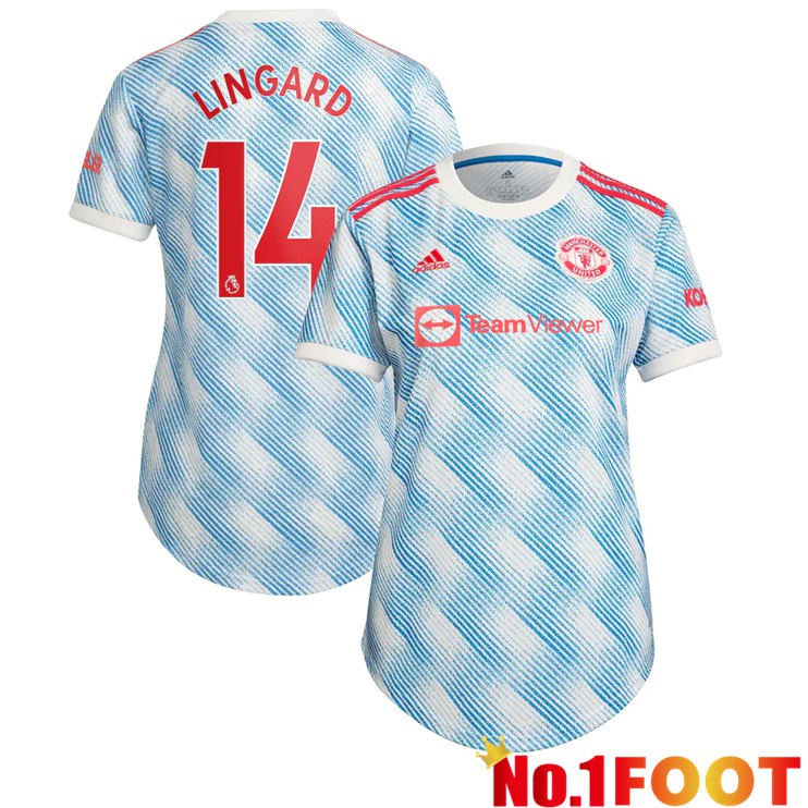 Manchester United (Lingard 14) Womens Away Jersey Blue/White 2021/2022