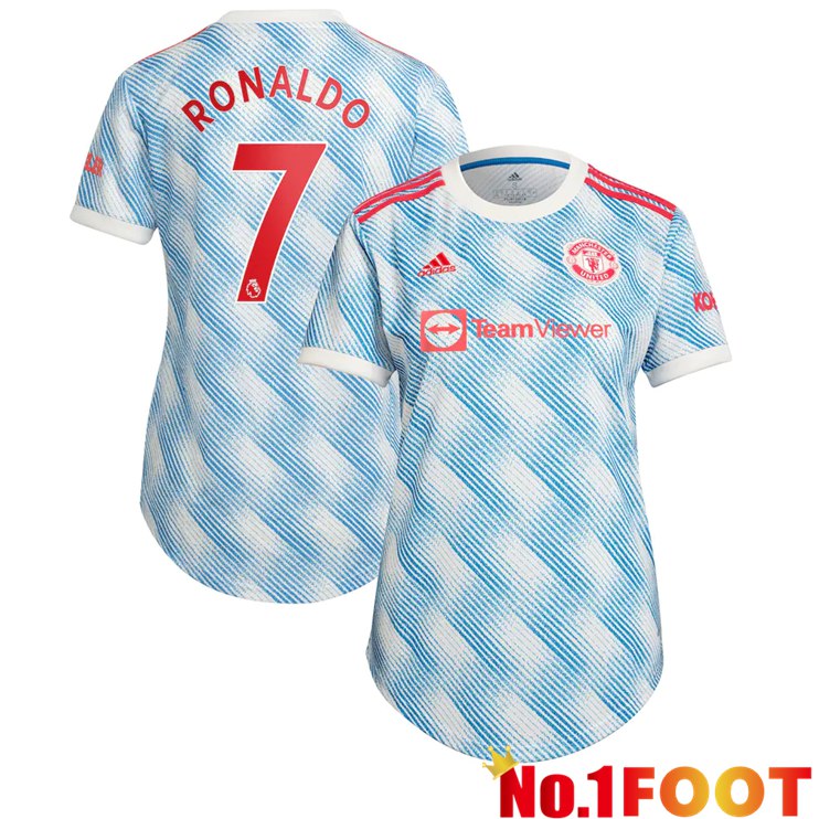 Manchester United (RONALDO 7) Womens Away Jersey Blue/White 2021/2022