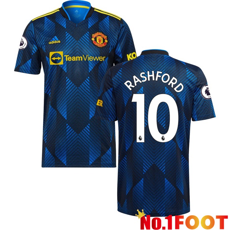 Manchester United (RASHFORD 10) Third Jersey Dark Blue 2021/2022 - Click Image to Close