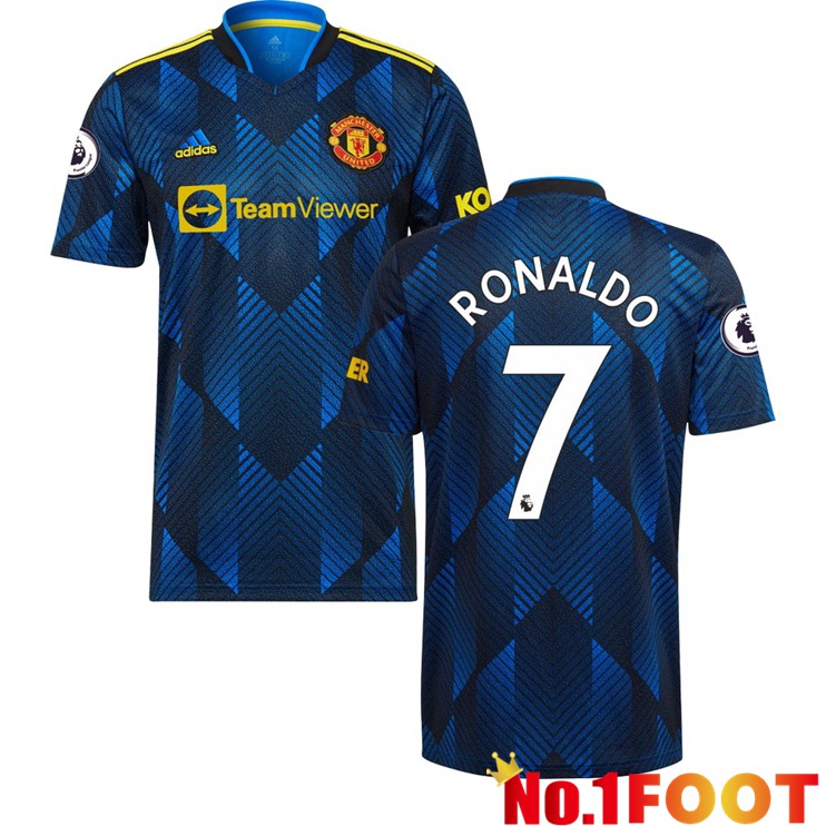 Manchester United (RONALDO 7) Third Jersey Dark Blue 2021/2022 - Click Image to Close