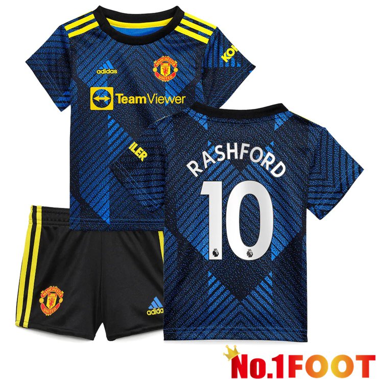 Manchester United (RASHFORD 10) Kids Third Jersey Dark Blue 2021/2022