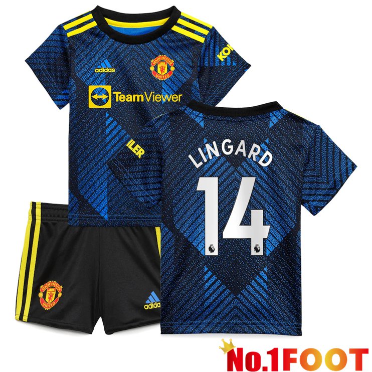 Manchester United (Lingard 14) Kids Third Jersey Dark Blue 2021/2022