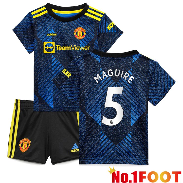 Manchester United (MAGUIRE 5) Kids Third Jersey Dark Blue 2021/2022