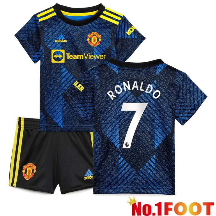 Manchester United (RONALDO 7) Kids Third Jersey Dark Blue 2021/2022