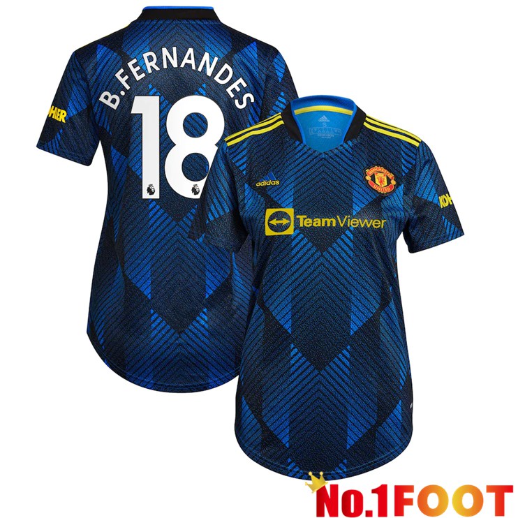 Manchester United (B.FERNANDES 18) Womens Third Jersey Dark Blue 2021/2022