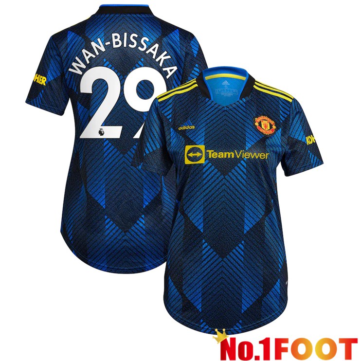 Manchester United (Wan-Bissaka 29) Womens Third Jersey Dark Blue 2021/2022