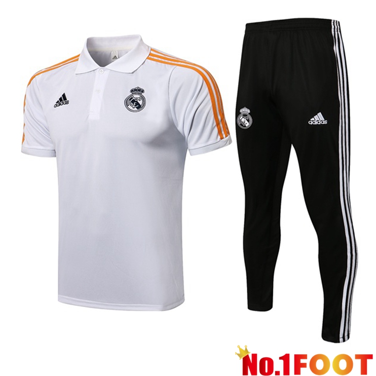 Real Madrid Polo Shirt + Pants White 2021/2022