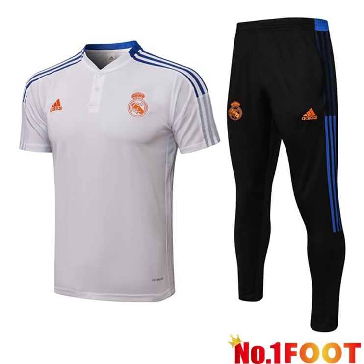 Real Madrid Polo Shirt + Pants White 2021/2022